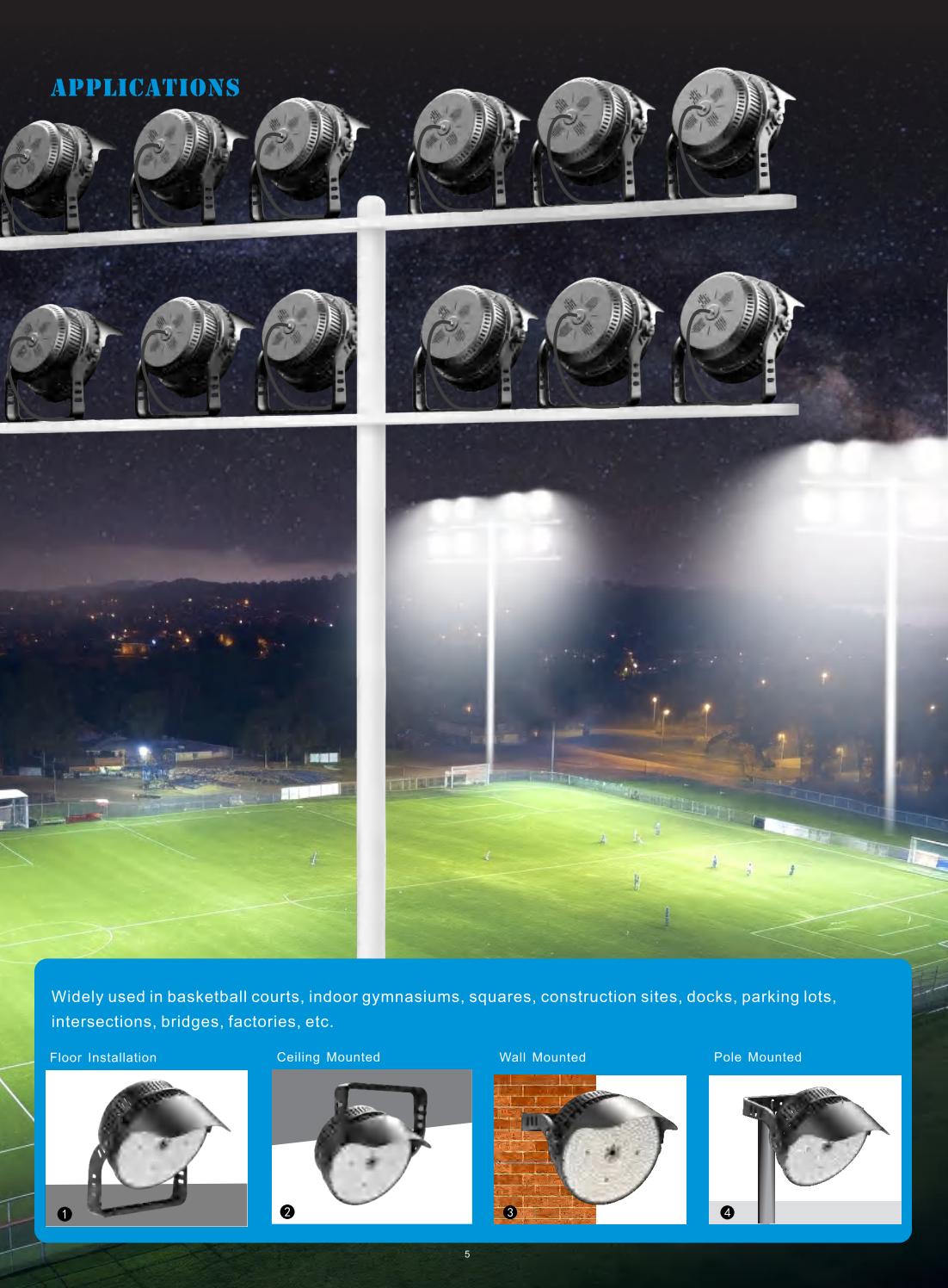 Dark Pluto LED Lighting in Sports Arena