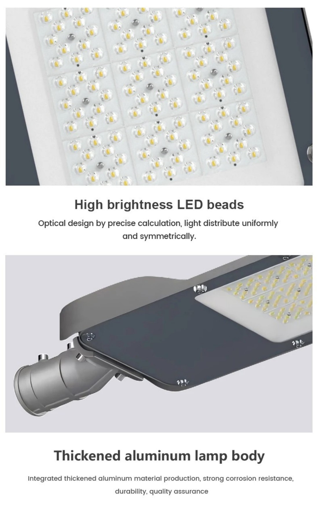 Aluminum heat sink & sealing detail