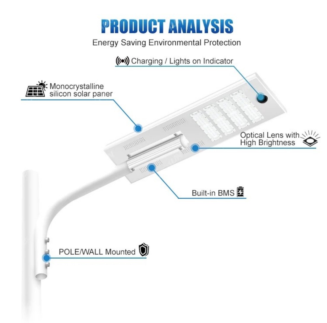 Complete XCPB integrated solar street light series 40W 50W 60W 80W 100W outdoor solar lamp