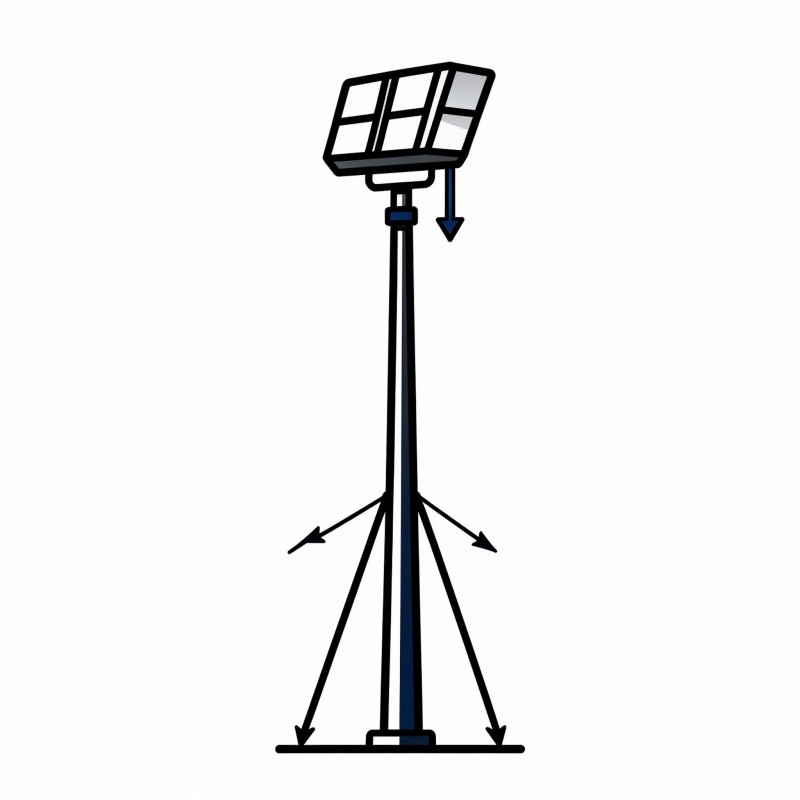 #Wind-resistant high mast pole for typhoon areas